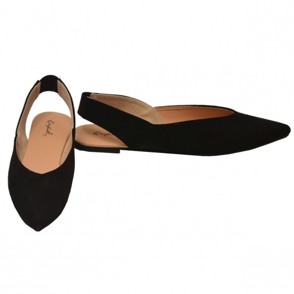 Qupid Shoes - Pointy toe Sling back Flats sz 6